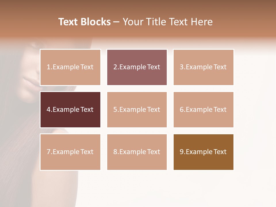 A Beautiful Woman With Long Red Hair Powerpoint Template PowerPoint Template