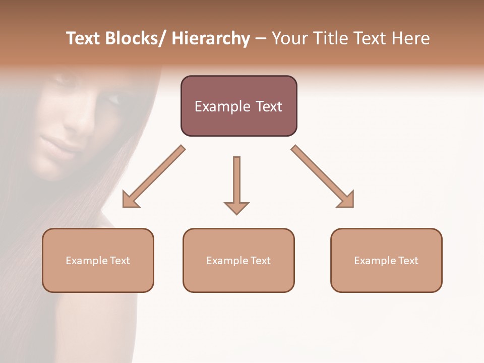 A Beautiful Woman With Long Red Hair Powerpoint Template PowerPoint Template