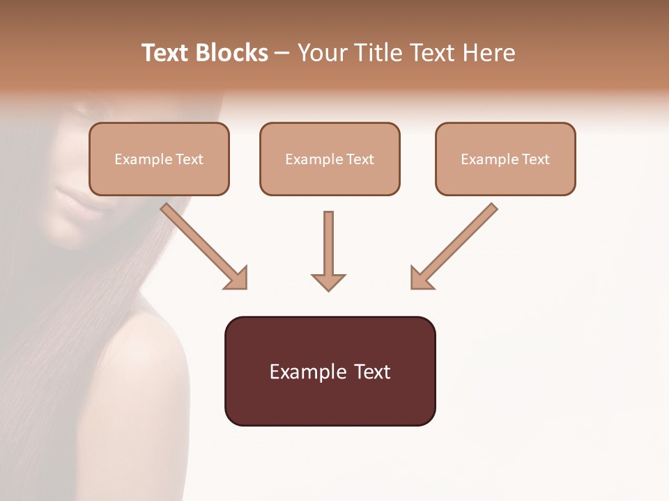 A Beautiful Woman With Long Red Hair Powerpoint Template PowerPoint Template