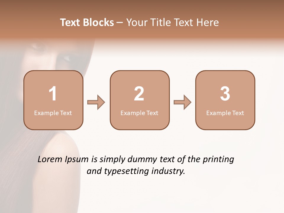 A Beautiful Woman With Long Red Hair Powerpoint Template PowerPoint Template