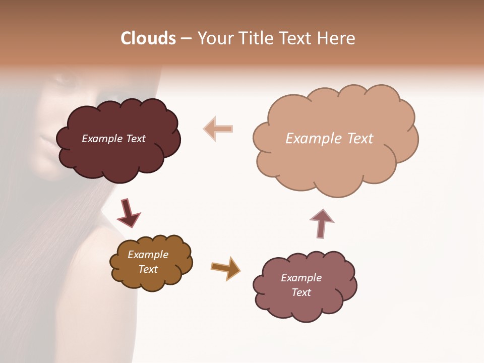 A Beautiful Woman With Long Red Hair Powerpoint Template PowerPoint Template