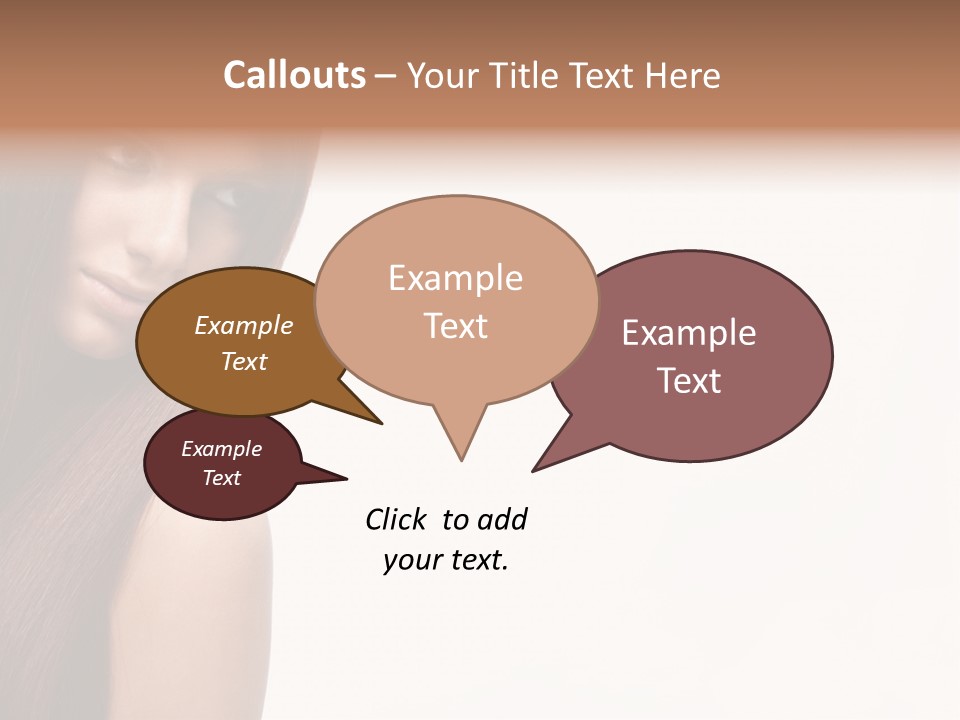 A Beautiful Woman With Long Red Hair Powerpoint Template PowerPoint Template