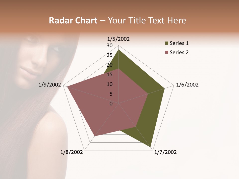 A Beautiful Woman With Long Red Hair Powerpoint Template PowerPoint Template