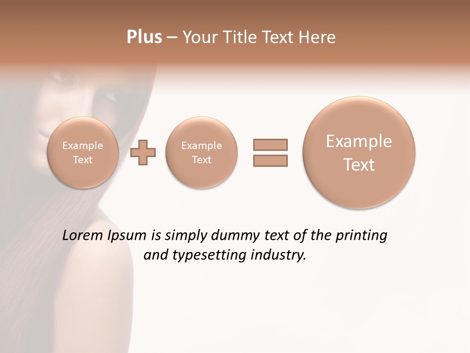 A Beautiful Woman With Long Red Hair Powerpoint Template PowerPoint Template