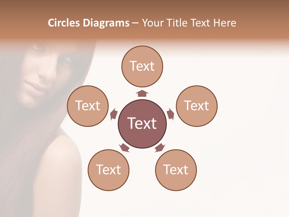 A Beautiful Woman With Long Red Hair Powerpoint Template PowerPoint Template