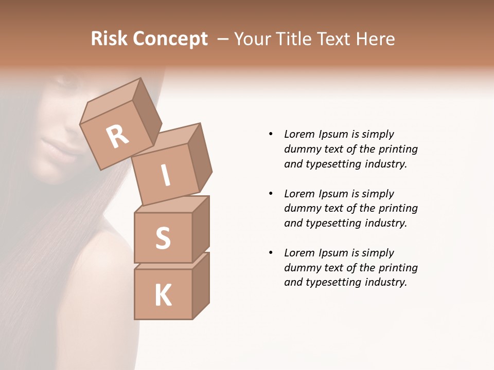 A Beautiful Woman With Long Red Hair Powerpoint Template PowerPoint Template