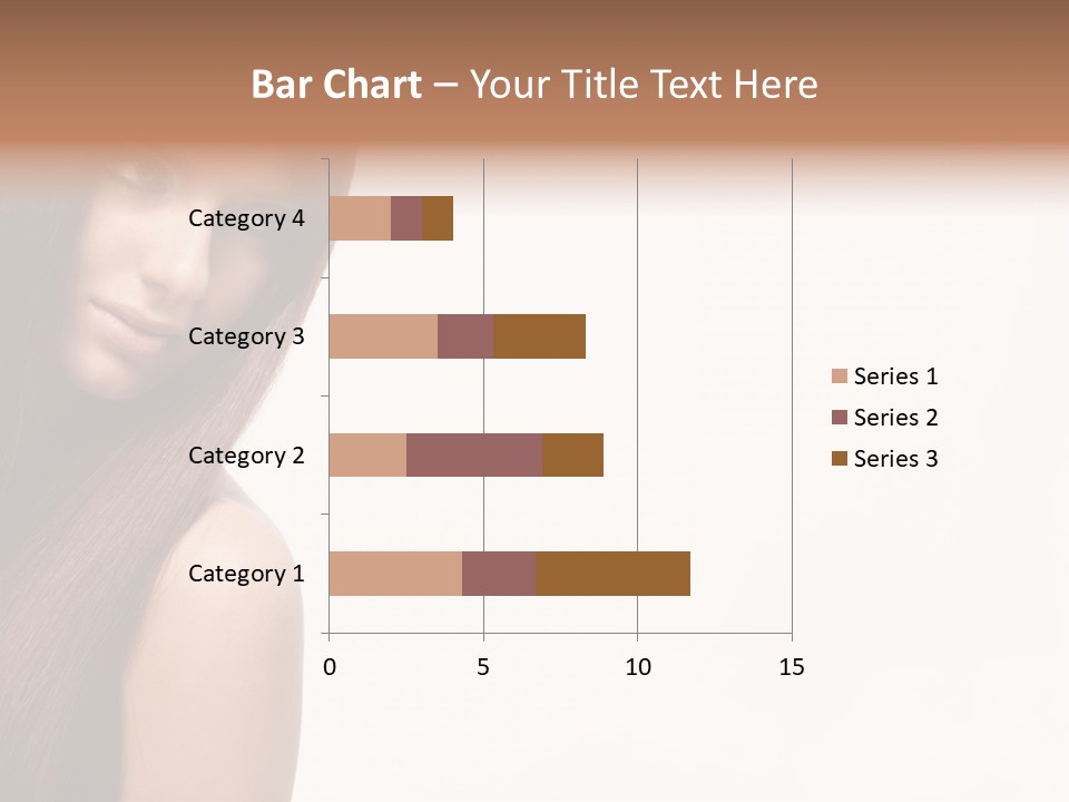 A Beautiful Woman With Long Red Hair Powerpoint Template PowerPoint Template