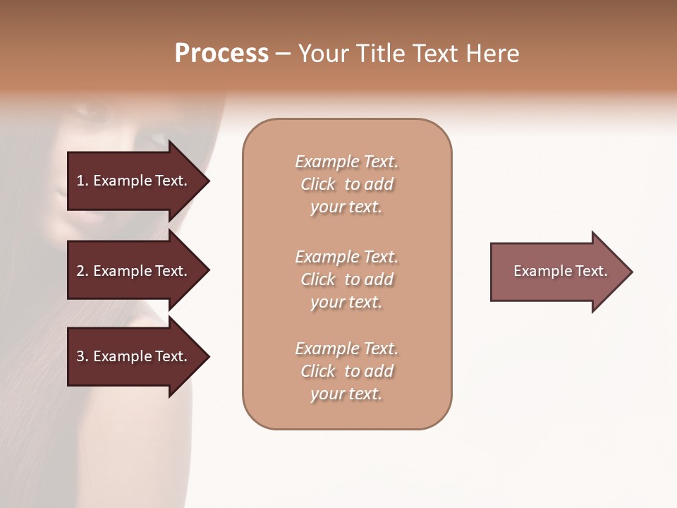 A Beautiful Woman With Long Red Hair Powerpoint Template PowerPoint Template