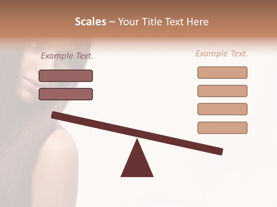 A Beautiful Woman With Long Red Hair Powerpoint Template PowerPoint Template