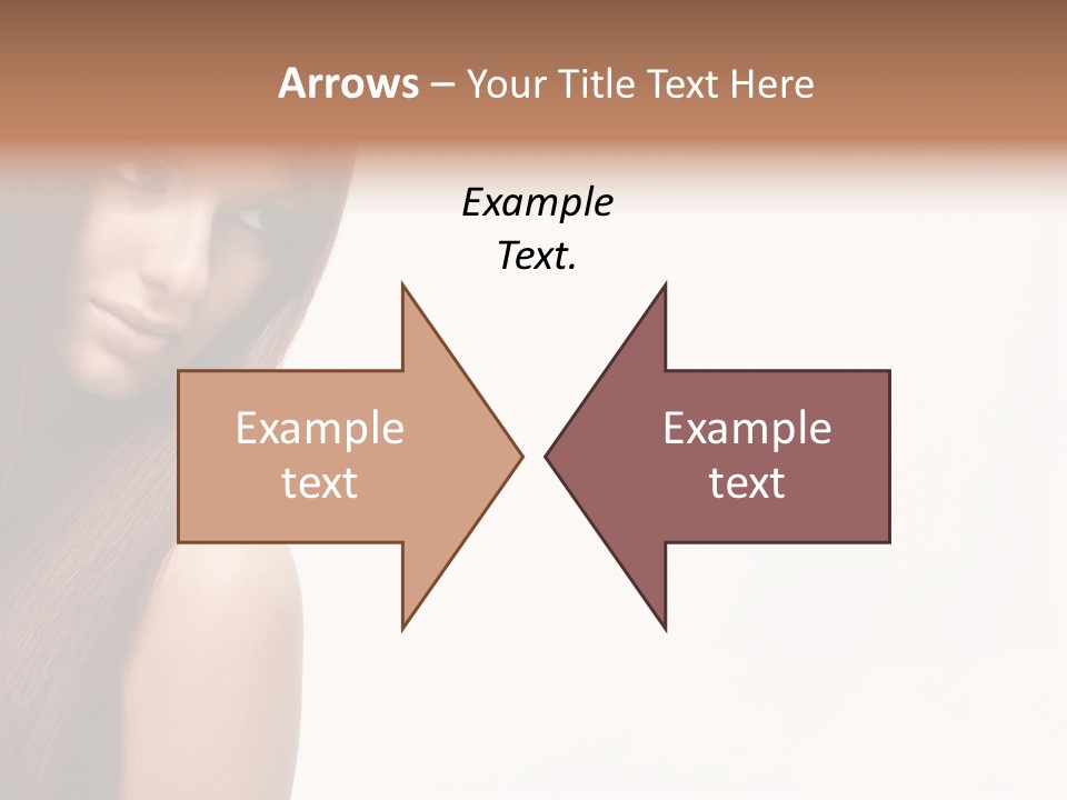 A Beautiful Woman With Long Red Hair Powerpoint Template PowerPoint Template