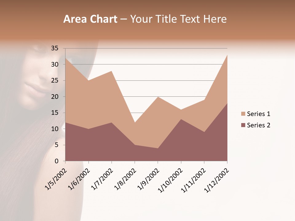 A Beautiful Woman With Long Red Hair Powerpoint Template PowerPoint Template