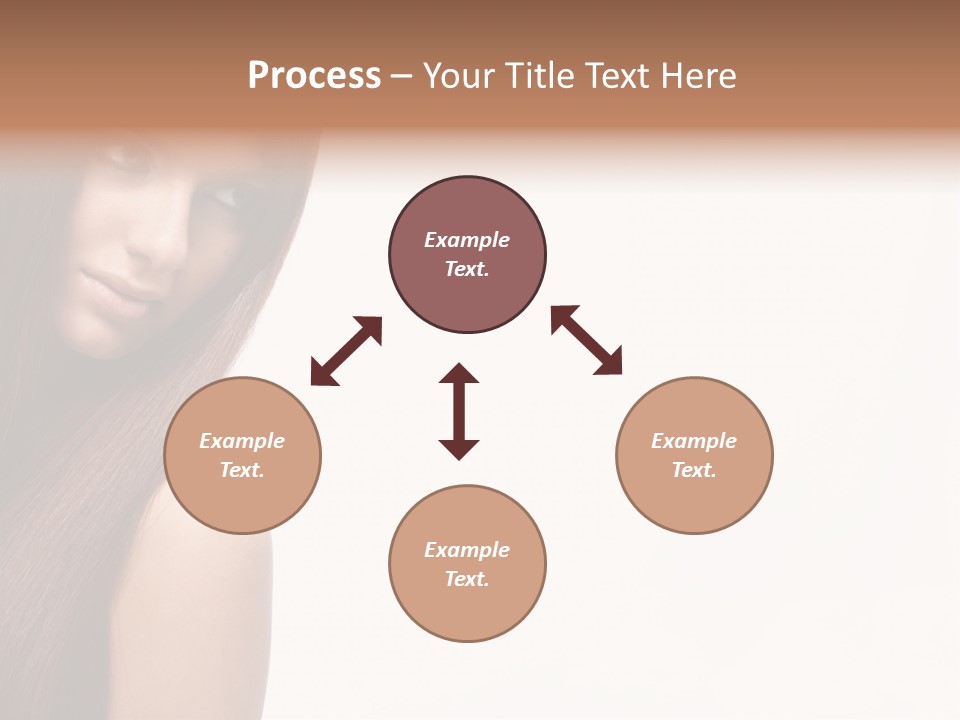 A Beautiful Woman With Long Red Hair Powerpoint Template PowerPoint Template