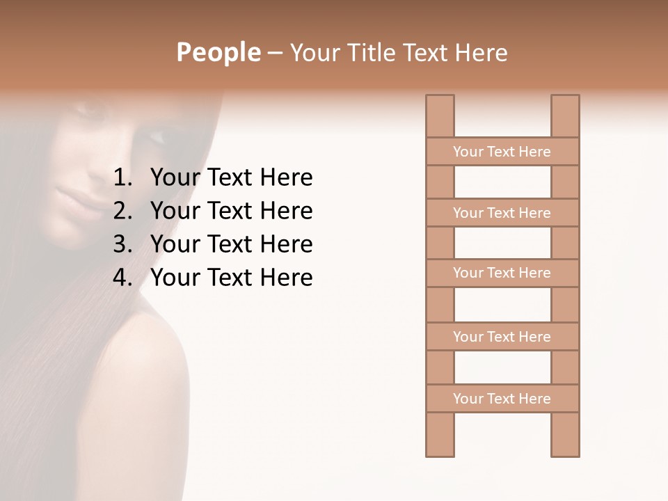 A Beautiful Woman With Long Red Hair Powerpoint Template PowerPoint Template