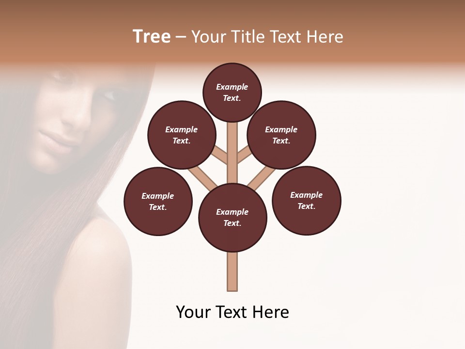 A Beautiful Woman With Long Red Hair Powerpoint Template PowerPoint Template