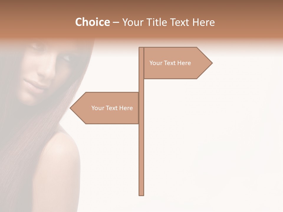 A Beautiful Woman With Long Red Hair Powerpoint Template PowerPoint Template