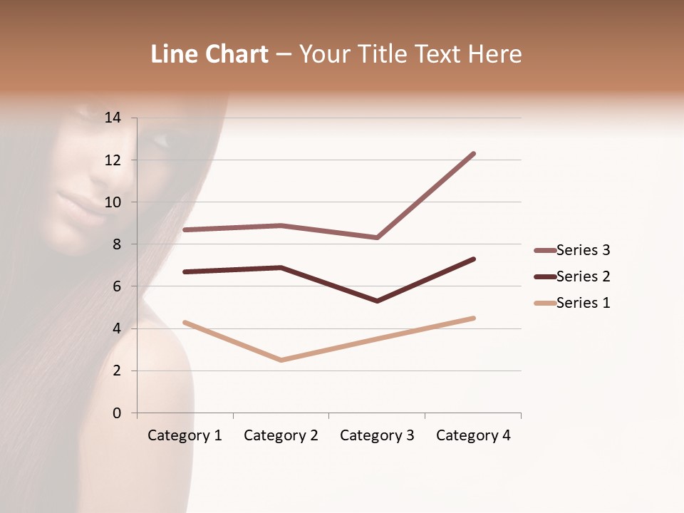 A Beautiful Woman With Long Red Hair Powerpoint Template PowerPoint Template