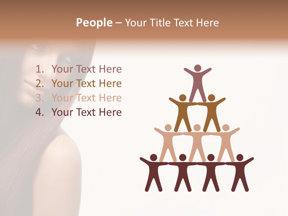 A Beautiful Woman With Long Red Hair Powerpoint Template PowerPoint Template