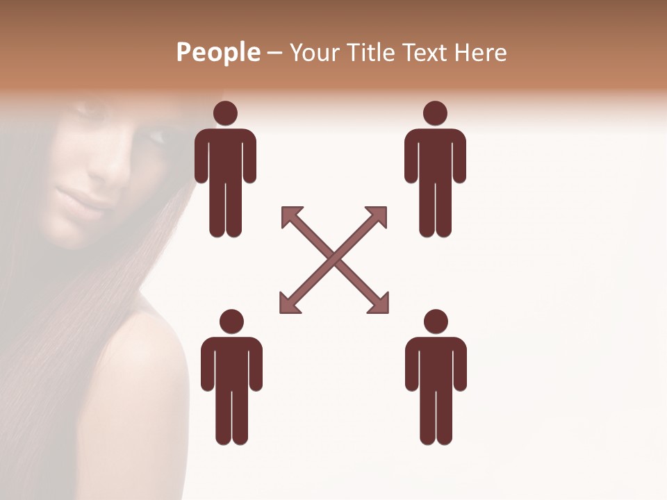 A Beautiful Woman With Long Red Hair Powerpoint Template PowerPoint Template