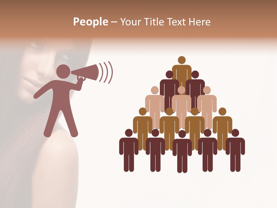 A Beautiful Woman With Long Red Hair Powerpoint Template PowerPoint Template