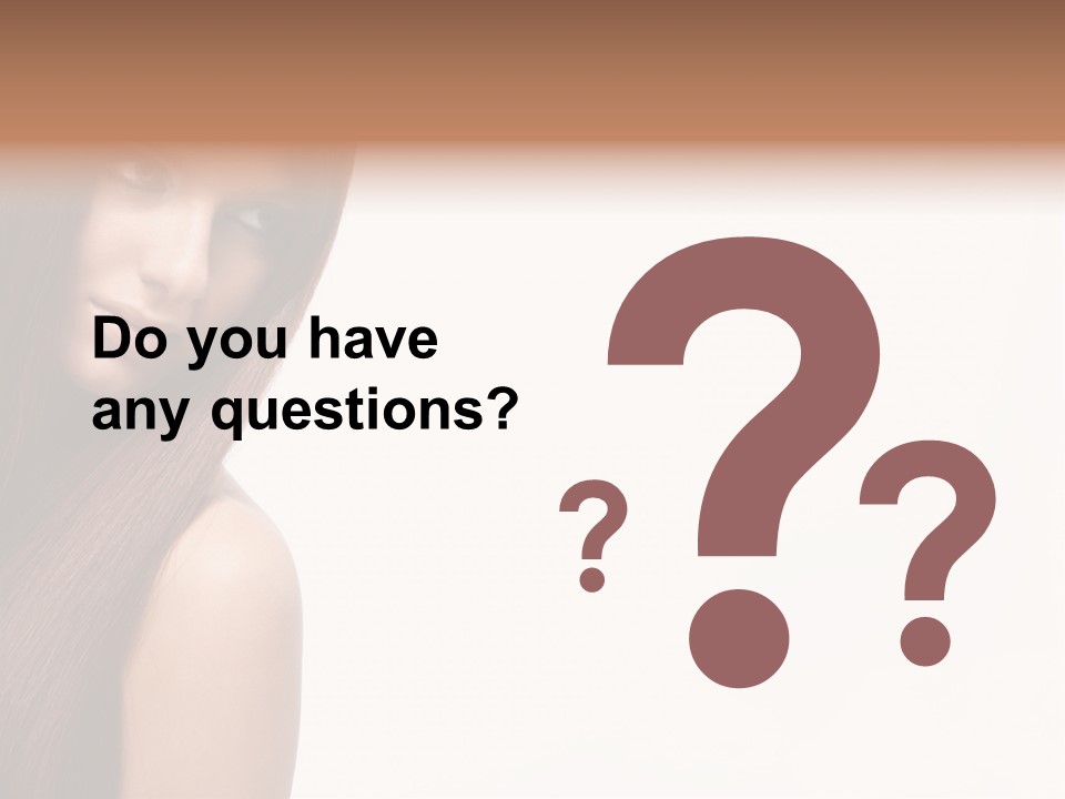 A Beautiful Woman With Long Red Hair Powerpoint Template PowerPoint Template