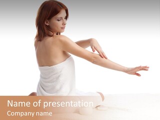 Cosmetic Sensuality Girl PowerPoint Template