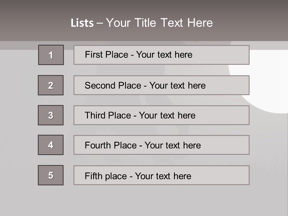 Wolf Lurid Black PowerPoint Template