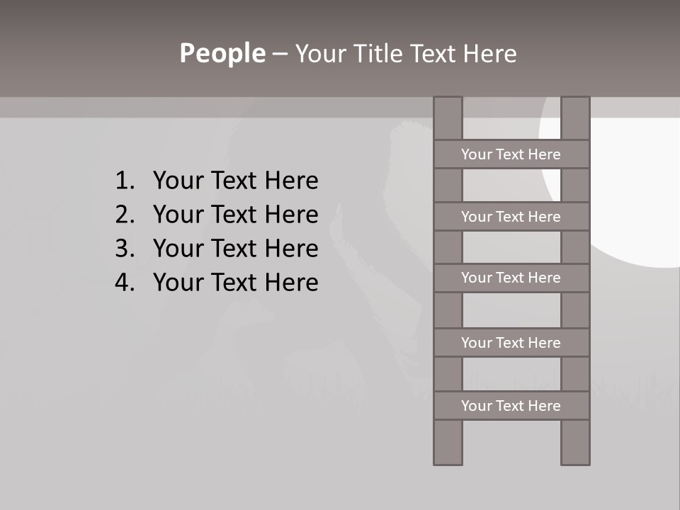 Wolf Lurid Black PowerPoint Template