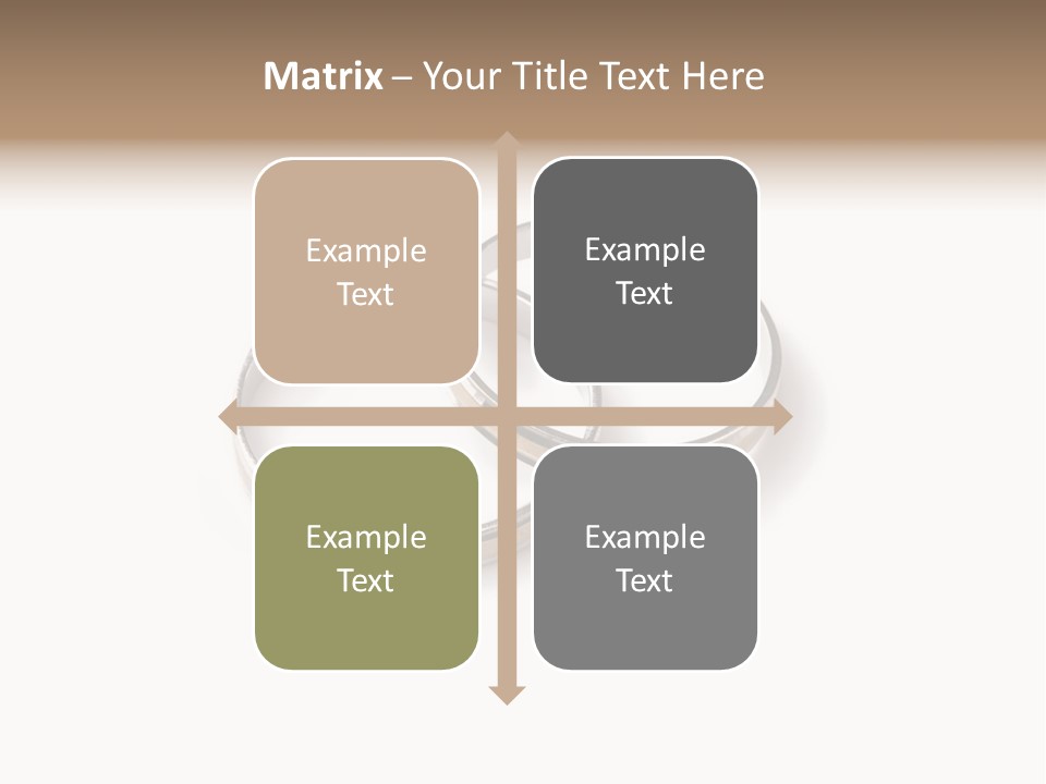 Two Silver Wedding Rings On A White Background PowerPoint Template