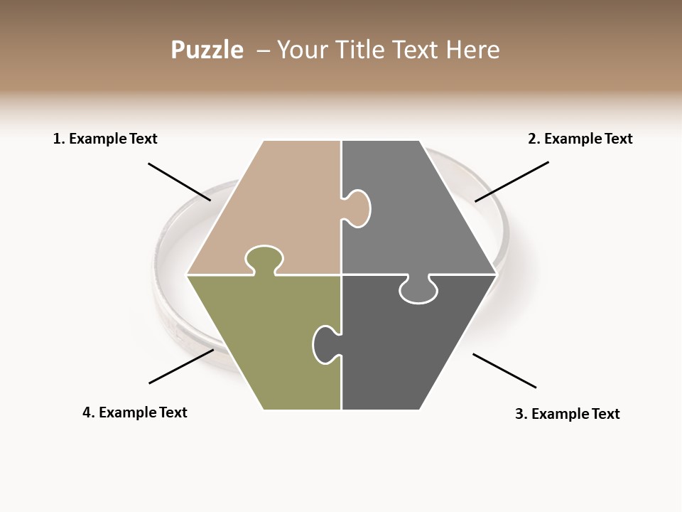 Two Silver Wedding Rings On A White Background PowerPoint Template