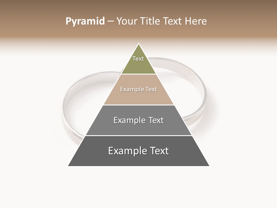 Two Silver Wedding Rings On A White Background PowerPoint Template