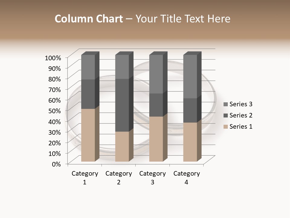 Two Silver Wedding Rings On A White Background PowerPoint Template
