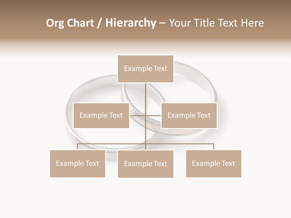 Two Silver Wedding Rings On A White Background PowerPoint Template