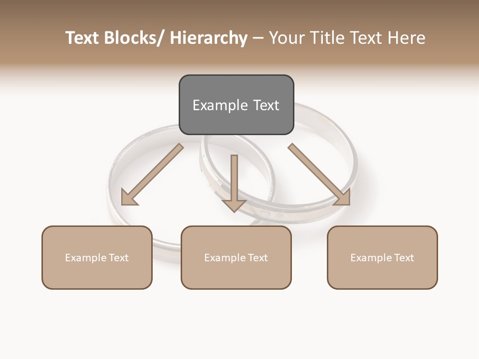 Two Silver Wedding Rings On A White Background PowerPoint Template