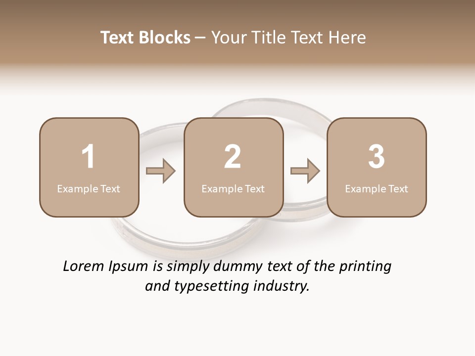 Two Silver Wedding Rings On A White Background PowerPoint Template