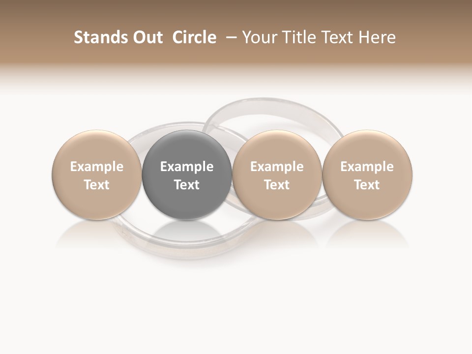 Two Silver Wedding Rings On A White Background PowerPoint Template