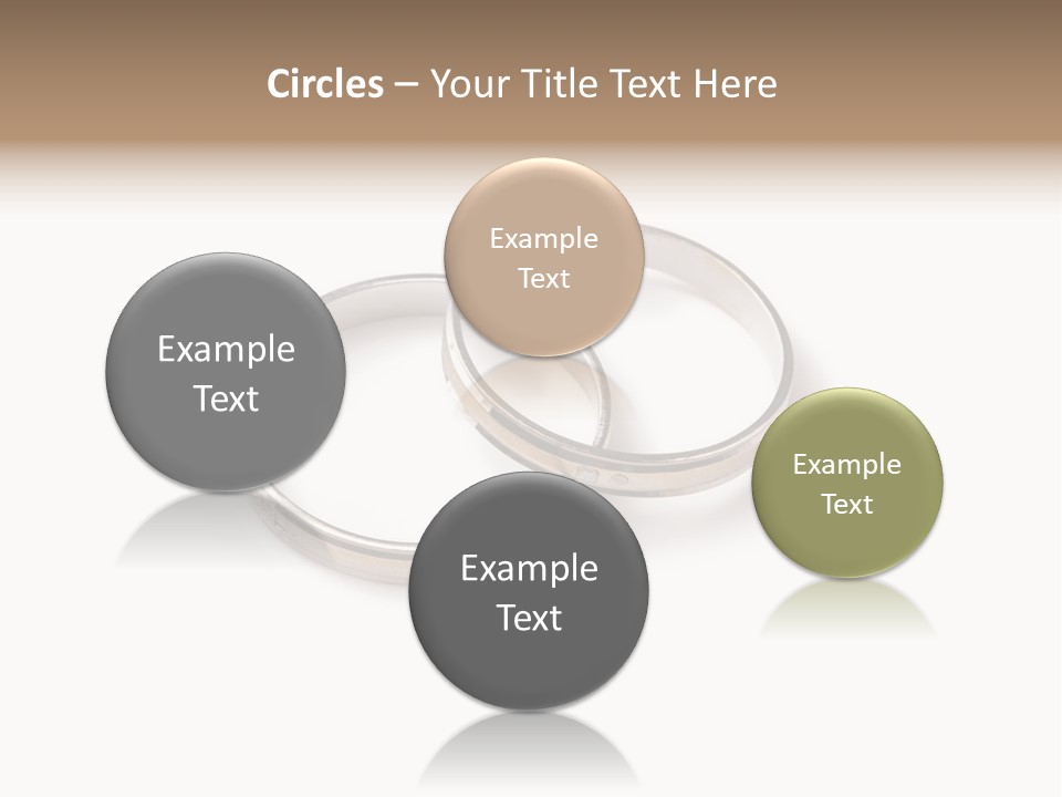 Two Silver Wedding Rings On A White Background PowerPoint Template