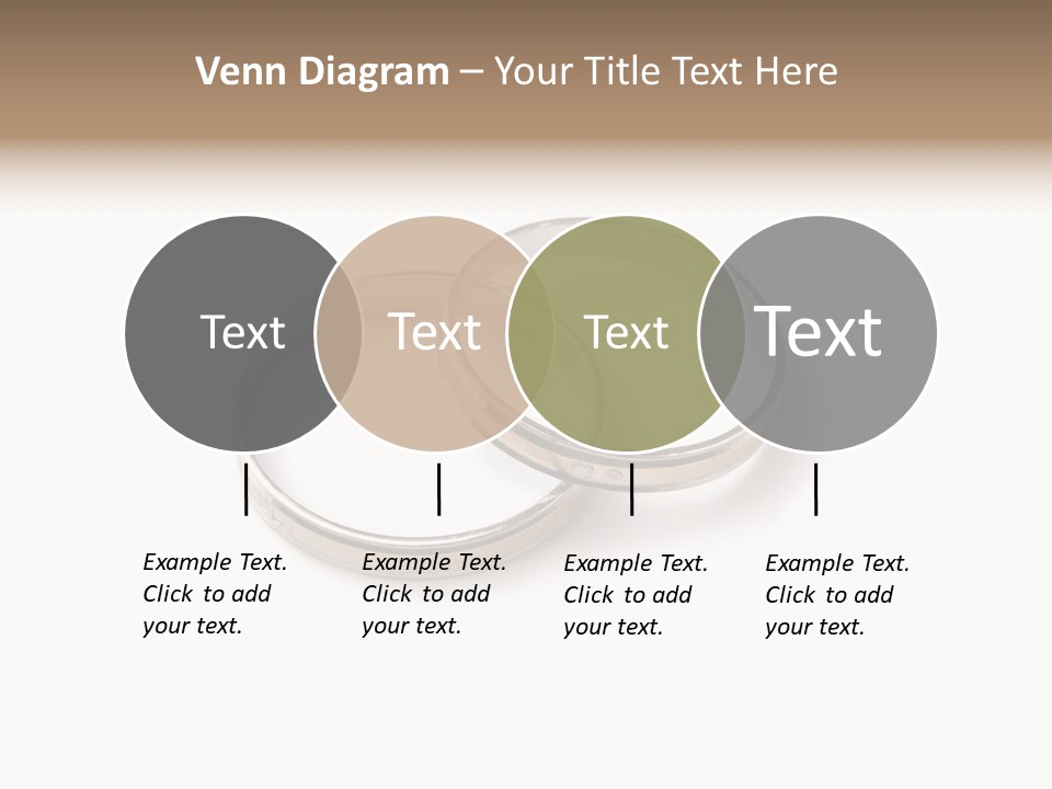 Two Silver Wedding Rings On A White Background PowerPoint Template