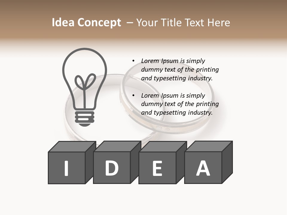 Two Silver Wedding Rings On A White Background PowerPoint Template