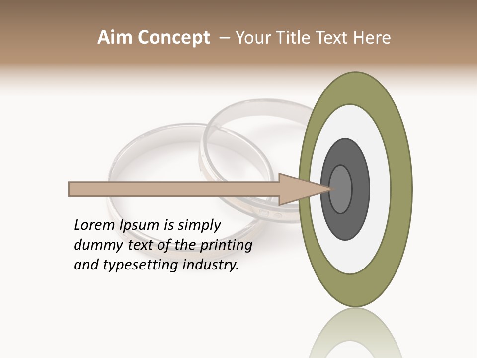 Two Silver Wedding Rings On A White Background PowerPoint Template