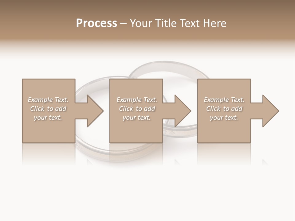 Two Silver Wedding Rings On A White Background PowerPoint Template