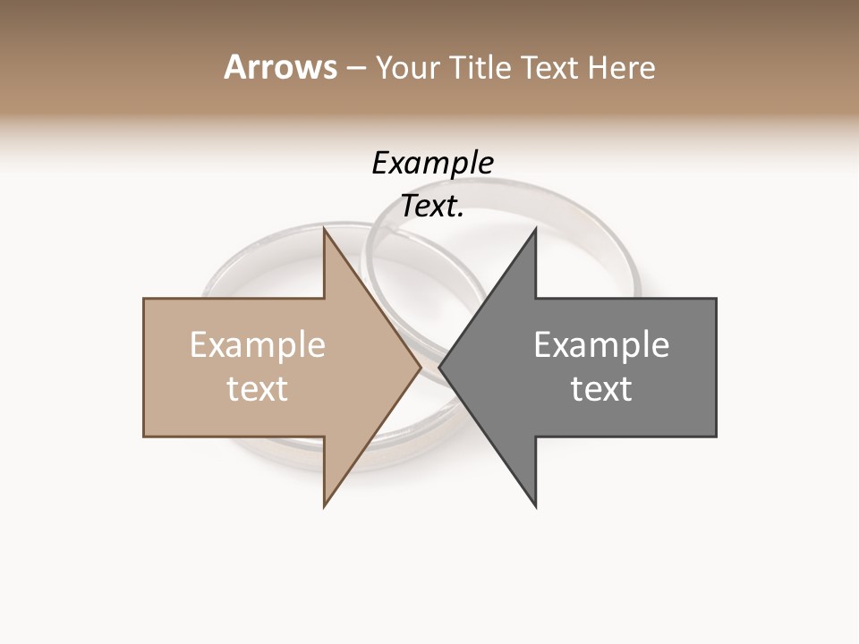 Two Silver Wedding Rings On A White Background PowerPoint Template