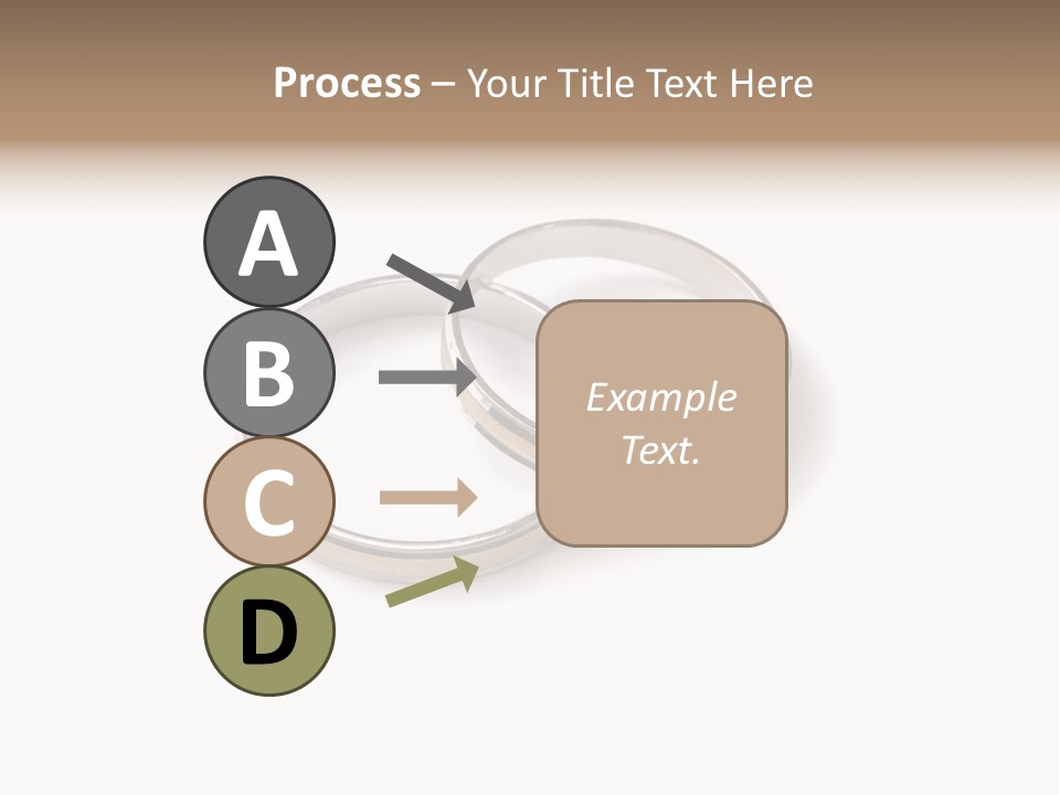 Two Silver Wedding Rings On A White Background PowerPoint Template