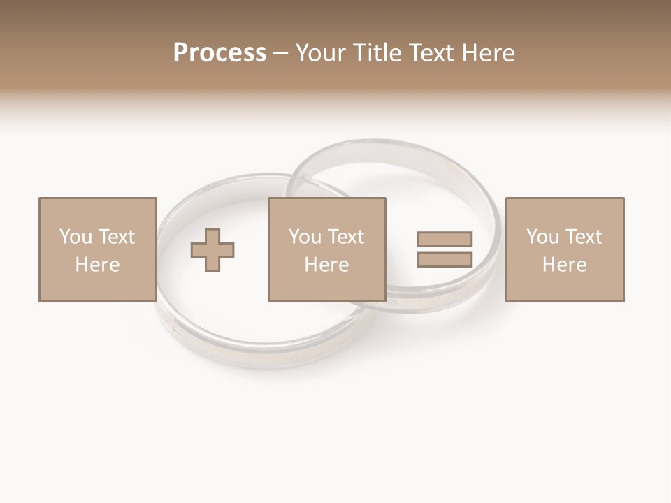 Two Silver Wedding Rings On A White Background PowerPoint Template