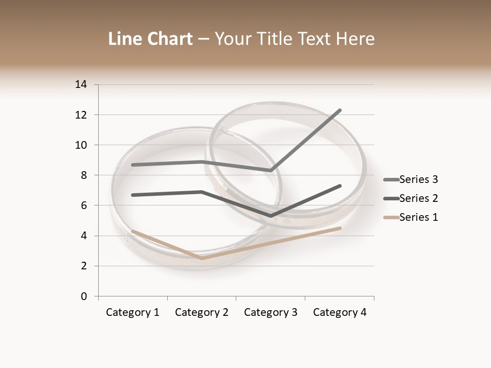 Two Silver Wedding Rings On A White Background PowerPoint Template