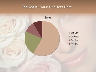 A Woman With Blue Eyes Holding A White Rose PowerPoint Template