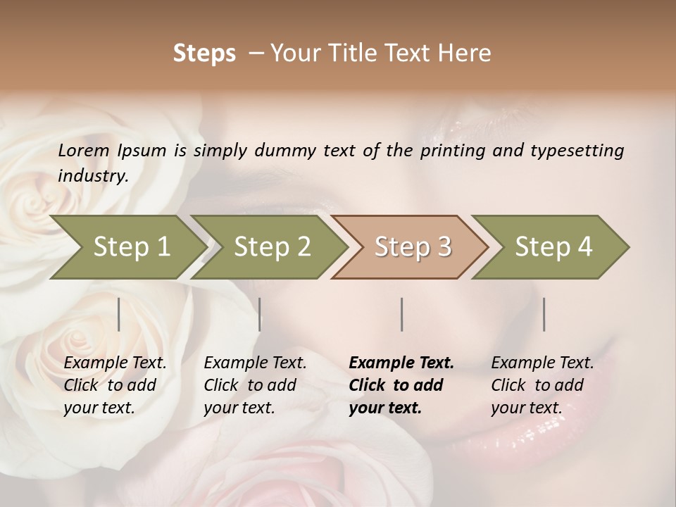 A Woman With Blue Eyes Holding A White Rose PowerPoint Template