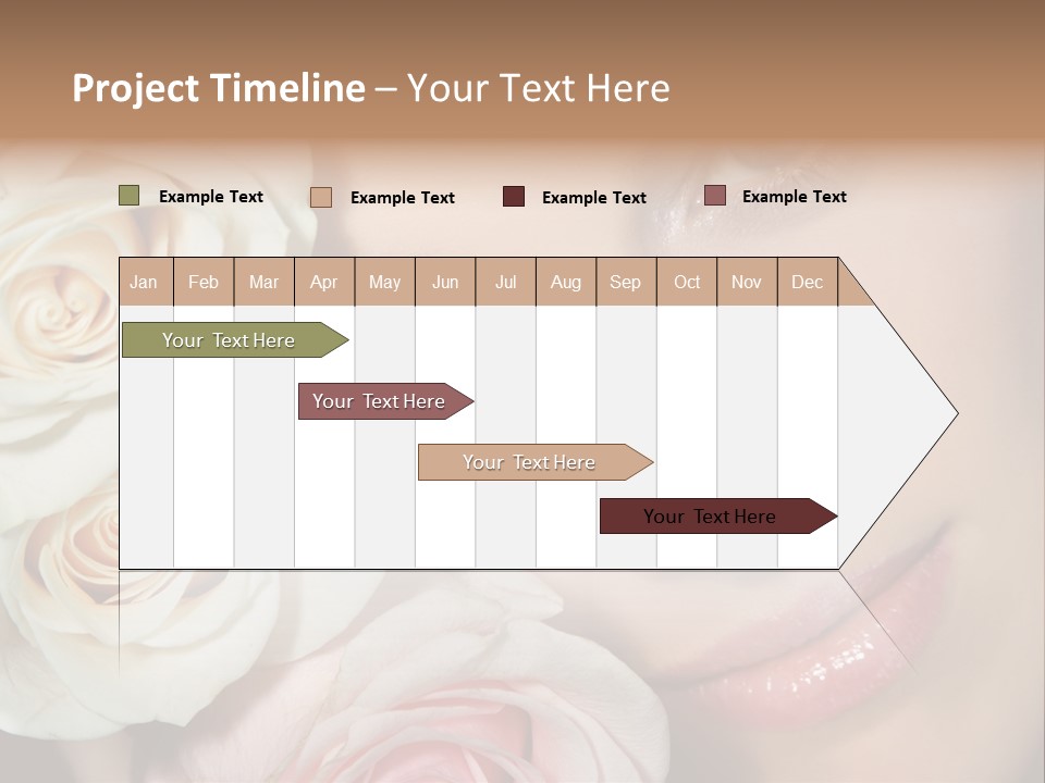 A Woman With Blue Eyes Holding A White Rose PowerPoint Template