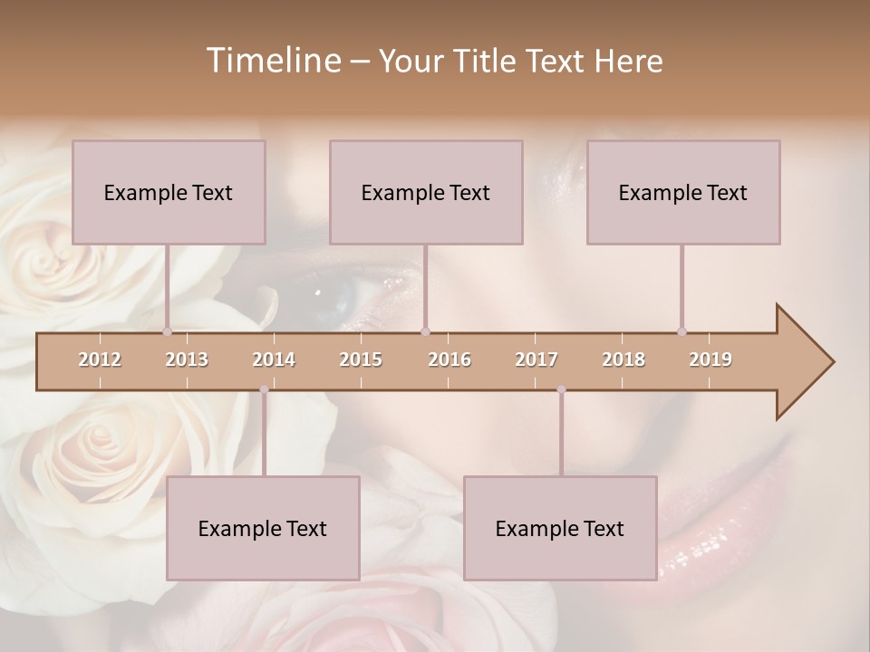 A Woman With Blue Eyes Holding A White Rose PowerPoint Template