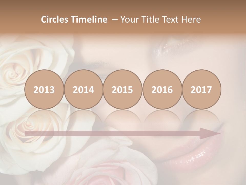 A Woman With Blue Eyes Holding A White Rose PowerPoint Template