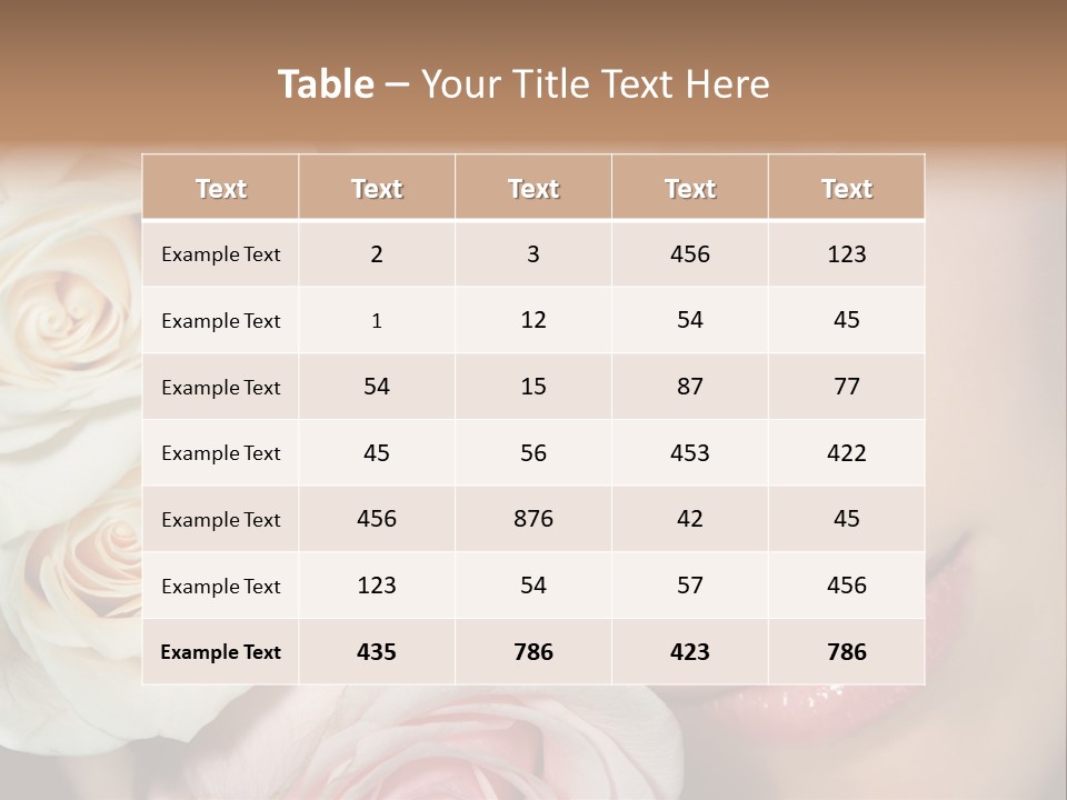 A Woman With Blue Eyes Holding A White Rose PowerPoint Template